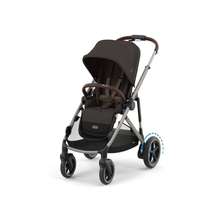 Carrinho Cybex e-Gazelle S TPE Chocolate Brown - Chassis Taupe