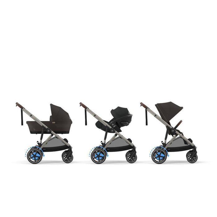 Carrinho Cybex e-Gazelle S TPE Chocolate Brown - Chassis Taupe