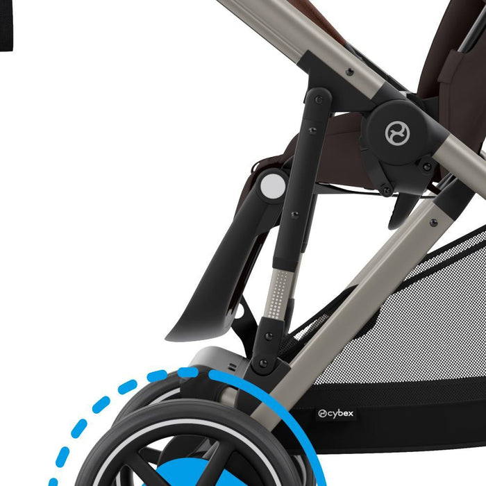 Carrinho Cybex e-Gazelle S TPE Chocolate Brown - Chassis Taupe