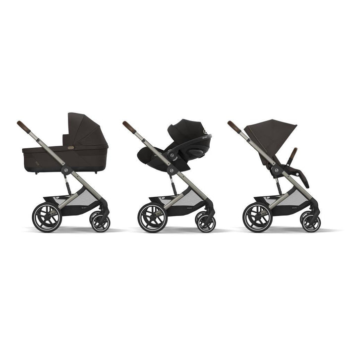 Carrinho Cybex Balios S Lux TPE Chocolate Brown - Chassis Taupe