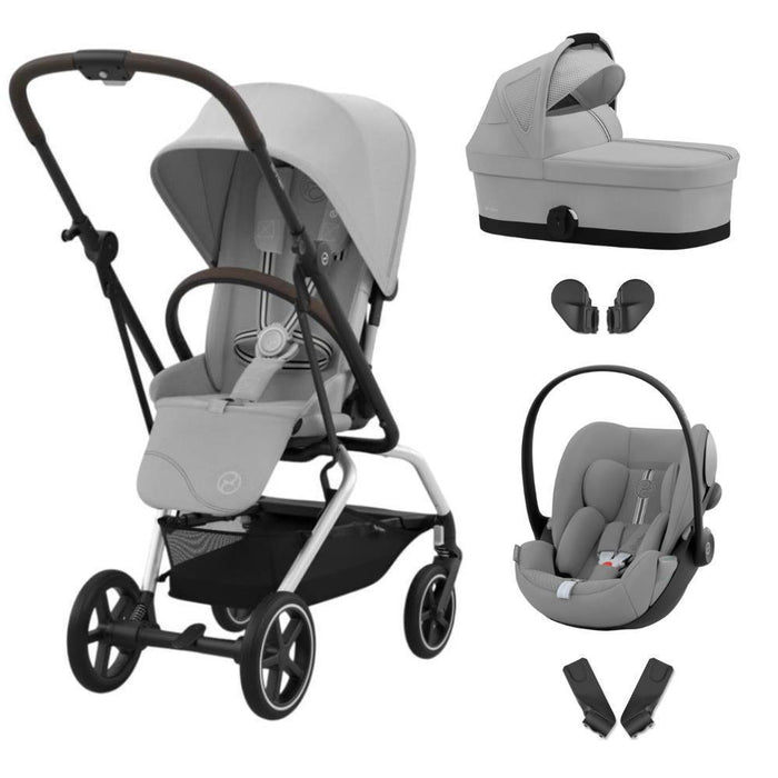 Pack Cybex Eezy S Twist+2 SLV Fog Grey + Alcofa S Fog Grey + Cloud G Plus Lava Grey + Adaptadores
