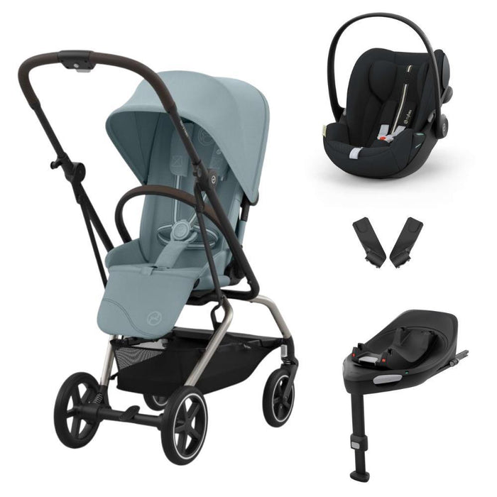 Pack Cybex Eezy S Twist+2 TPE + Cloud G Plus Moon Black (2024) + Base Isofix G + Adaptadores