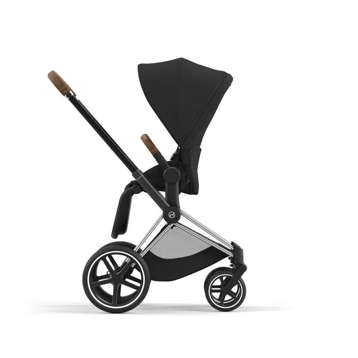 Carrinho Cybex Platinum Priam Chrome Brown + Pack de Tecidos Sepia Black