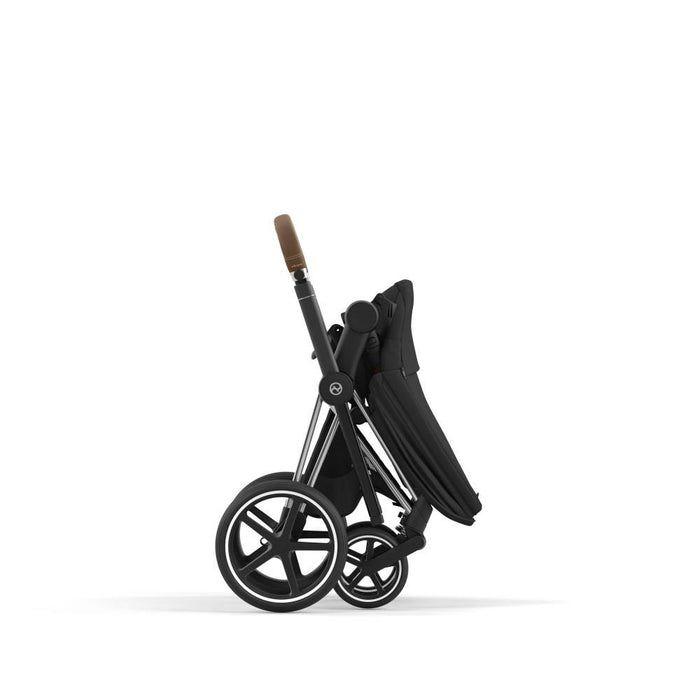 Carrinho Cybex Platinum Priam Chrome Brown + Pack de Tecidos Sepia Black