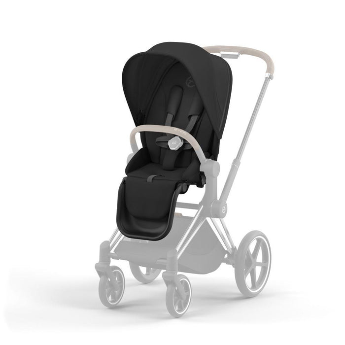 Carrinho Cybex Platinum Priam Chrome Brown + Pack de Tecidos Sepia Black