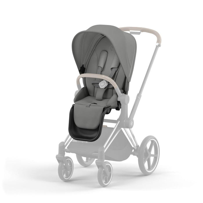 Carrinho Cybex Platinum Priam Chrome Brown + Pack de Tecidos Mirage Grey