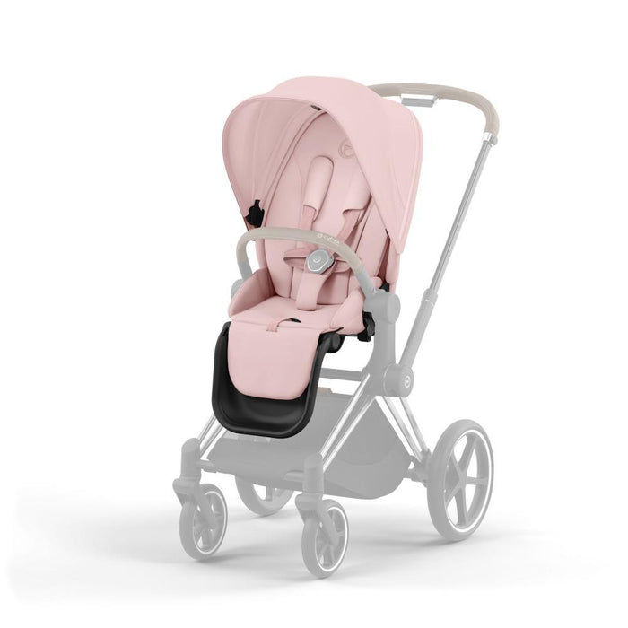 Carrinho Cybex Platinum Priam Chrome Brown + Pack de Tecidos Peach Pink