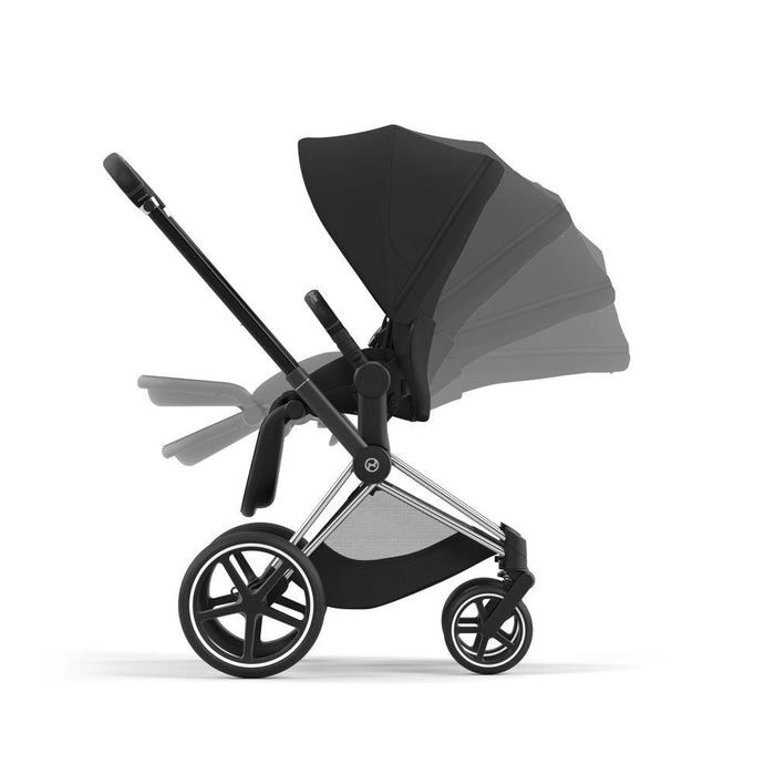 Carrinho Cybex Platinum Priam Chrome Black + Pack de Tecidos Sepia Black