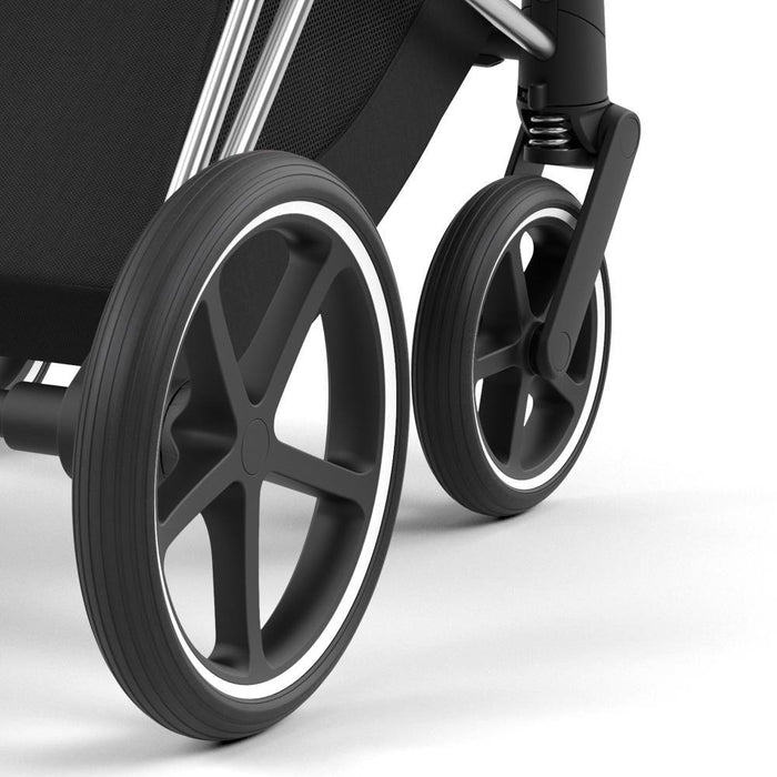 Carrinho Cybex Platinum Priam Chrome Black + Pack de Tecidos Sepia Black