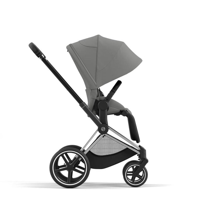 Carrinho Cybex Platinum Priam Chrome Black + Pack de Tecidos Mirage Grey