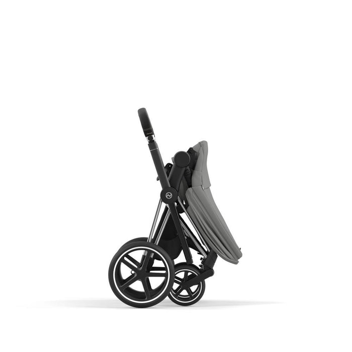 Carrinho Cybex Platinum Priam Chrome Black + Pack de Tecidos Mirage Grey