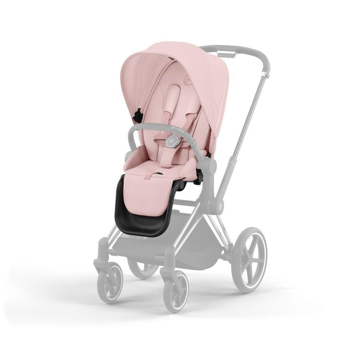 Carrinho Cybex Platinum Priam Chrome Black + Pack de Tecidos Peach Pink