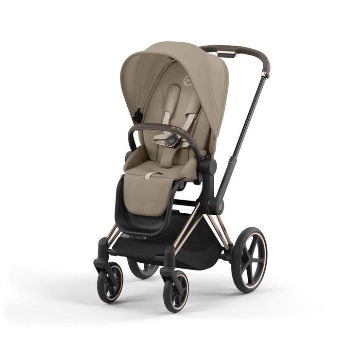 Carrinho Cybex Platinum Priam Rosegold + Pack de Tecidos Cozy Beige