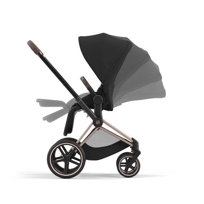 Carrinho Cybex Platinum Priam Rosegold + Pack de Tecidos Sepia Black