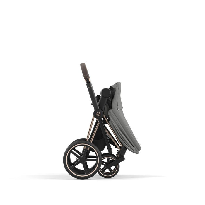 Carrinho Cybex Platinum Priam Rosegold + Pack de Tecidos Mirage Grey