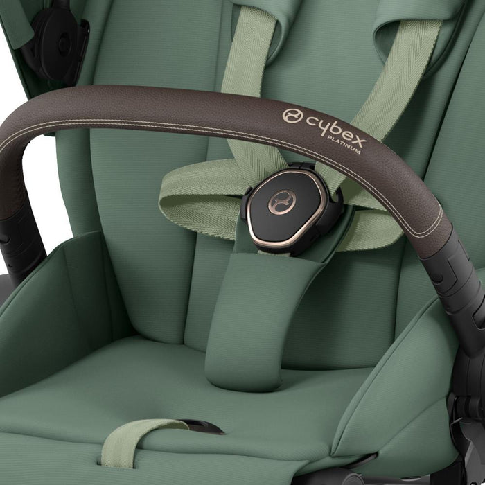 Carrinho Cybex Platinum Priam Rosegold + Pack de Tecidos Leaf Green