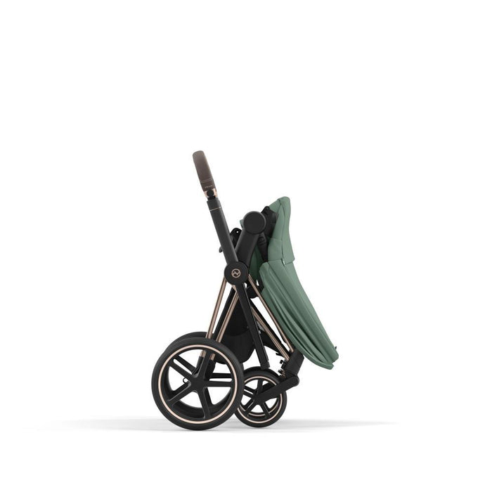 Carrinho Cybex Platinum Priam Rosegold + Pack de Tecidos Leaf Green