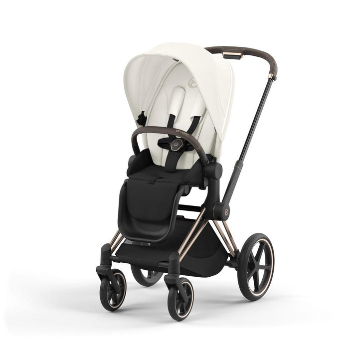 Carrinho Cybex Platinum Priam Rosegold + Pack de Tecidos Off White