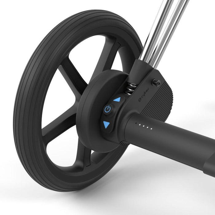 Carrinho Cybex Platinum e-Priam Chrome Black + Pack Tecidos Sepia Black