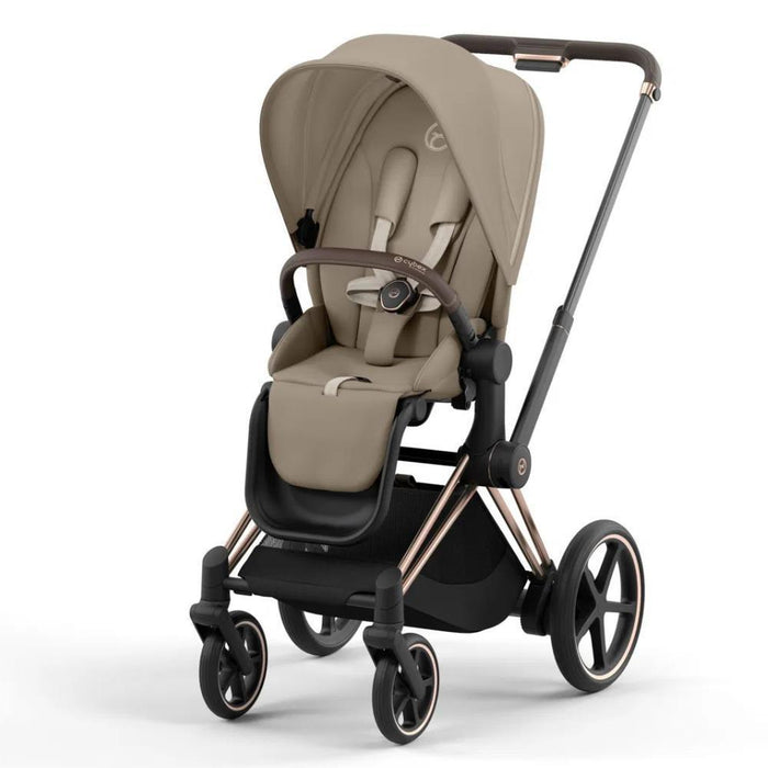 Carrinho Cybex Platinum e-Priam Rosegold + Pack Tecidos Cozy Beige