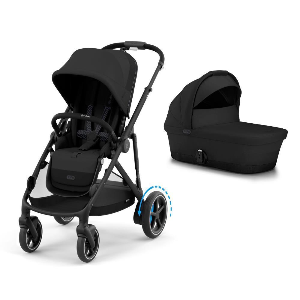 Cybex e-Gazelle S BLK Bundle + Gazelle S Carrycot Moon Black