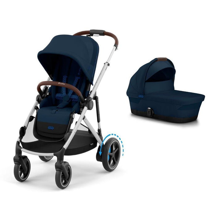 Pack Cybex  e-Gazelle S SLV + OFERTA: Alcofa Gazelle S Ocean Blue