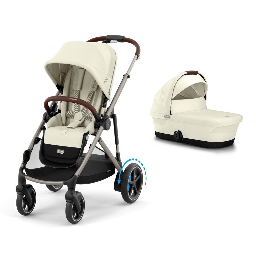 Cybex e-Gazelle S TPE Bundle + Gazelle S Carrycot Seashell Beige