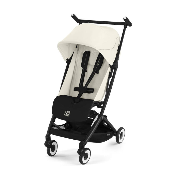 Carrinho Cybex Libelle BLK Canvas White - Chassis Preto