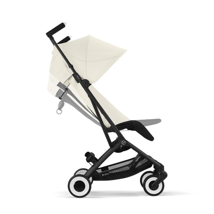 Carrinho Cybex Libelle BLK Canvas White - Chassis Preto