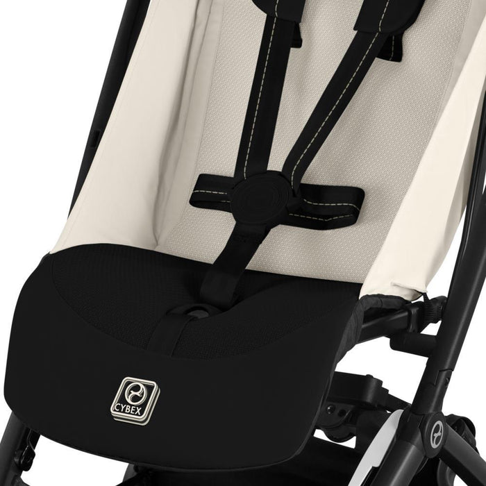 Carrinho Cybex Libelle BLK Canvas White - Chassis Preto