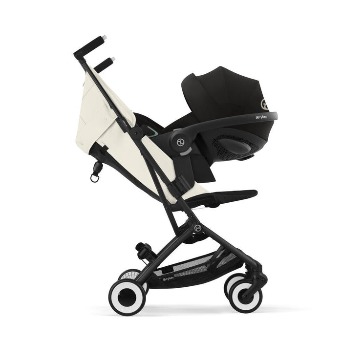 Carrinho Cybex Libelle BLK Canvas White - Chassis Preto