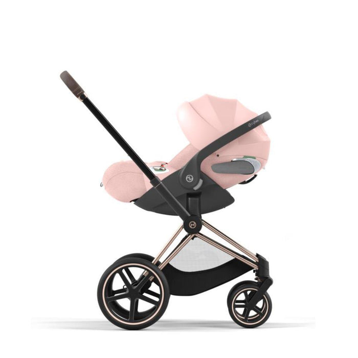 Pack Cybex Platinum Priam Chassis e Assento Rosegold + Tecidos Peach Pink + Cloud T Plus i-Size 45-87cm Peach Pink + Base Isofix T