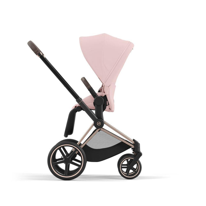 Pack Cybex Platinum Priam Chassis e Assento Rosegold + Tecidos Peach Pink + Cloud T Plus i-Size 45-87cm Peach Pink + Base Isofix T