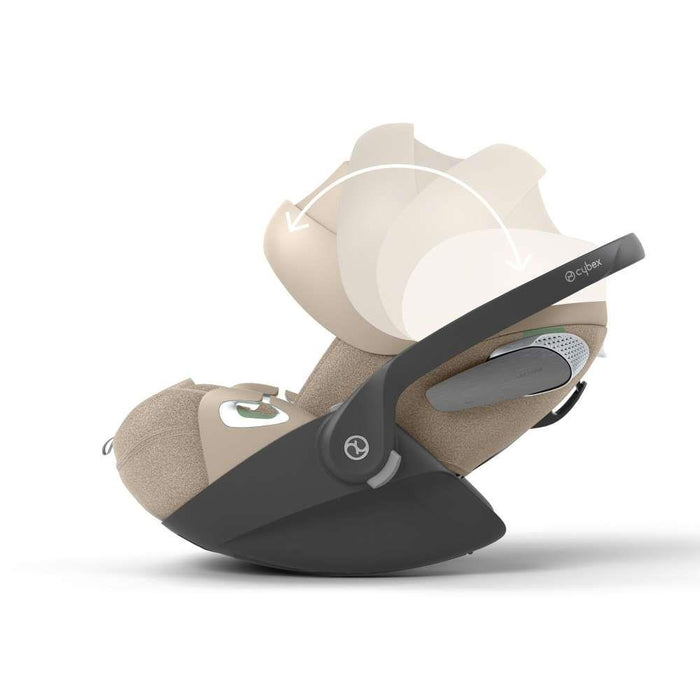 Pack Cybex Platinum Priam Chassis e Assento Chrome Brown + Tecidos Cozy Beige + Cloud T Plus i-Size 45-87cm Cozy Beige + Base Isofix T