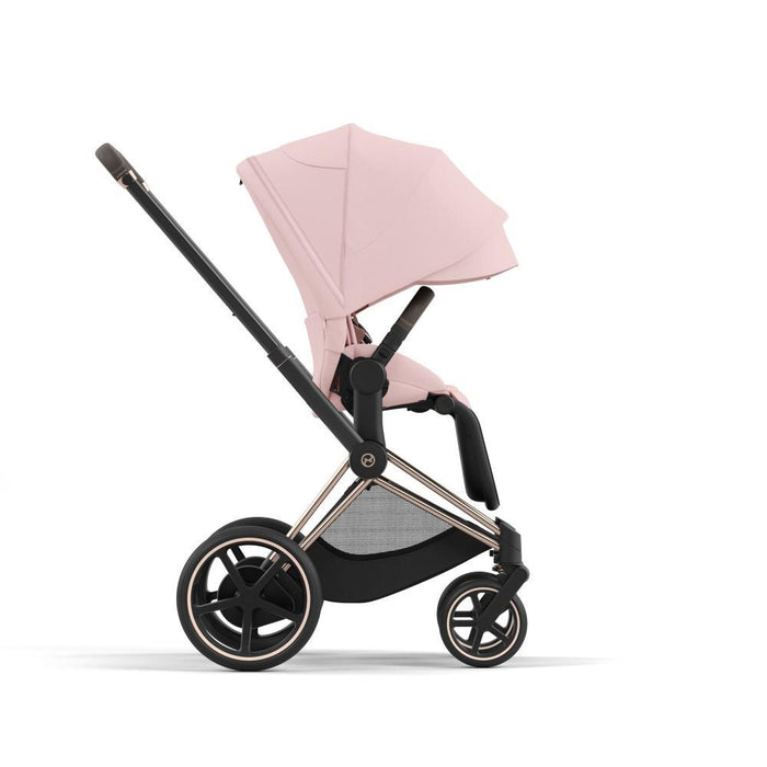 Pack Cybex Platinum e-Priam Chassis e Assento Rosegold + Tecidos Peach Pink + Cloud T Plus i-Size 45-87cm Peach Pink + Base Isofix T