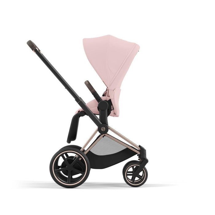 Pack Cybex Platinum e-Priam Chassis e Assento Rosegold + Tecidos Peach Pink + Cloud T Plus i-Size 45-87cm Peach Pink + Base Isofix T