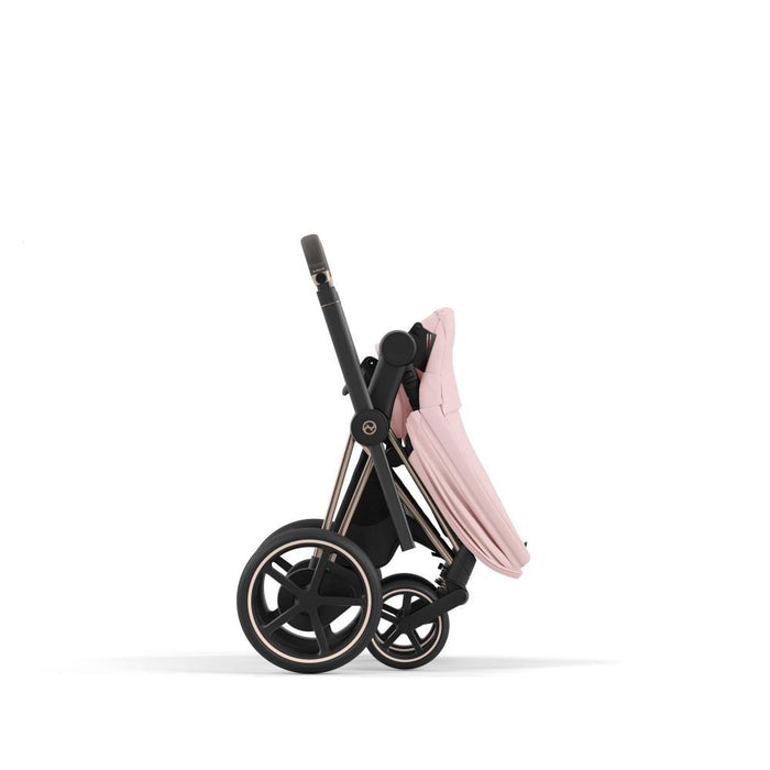 Pack Cybex Platinum e-Priam Chassis e Assento Rosegold + Tecidos Peach Pink + Cloud T Plus i-Size 45-87cm Peach Pink + Base Isofix T