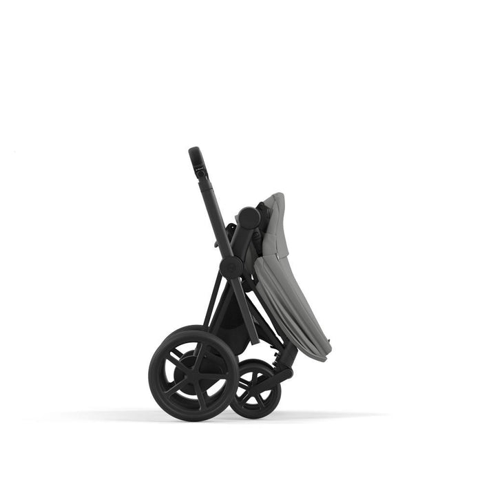 Pack Cybex Platinum e-Priam Chassis e Assento Matt Black + Tecidos Mirage Grey + Cloud T Plus i-Size 45-87cm Mirage Grey + Base Isofix T