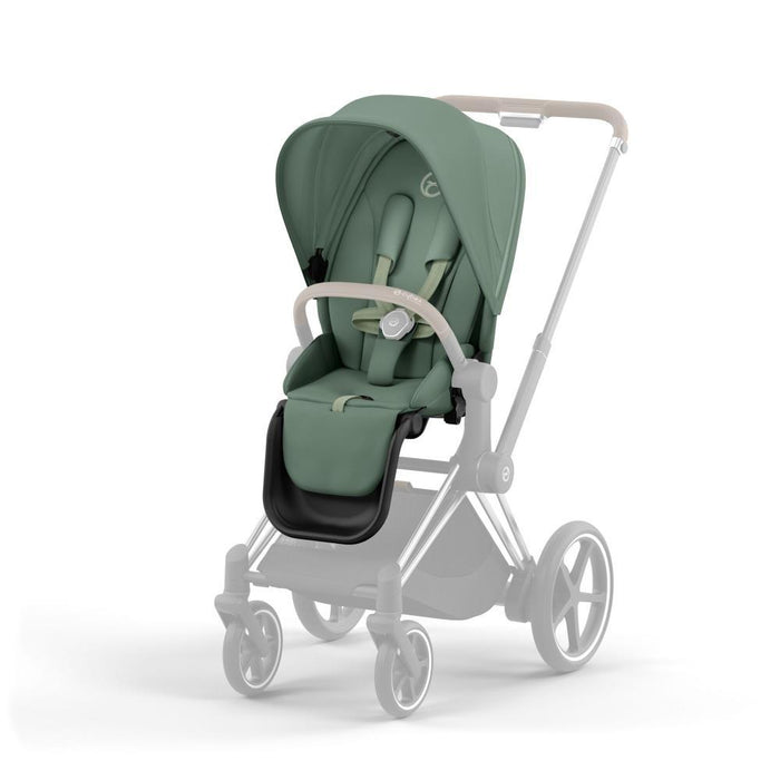 Pack Cybex Platinum e-Priam Chassis e Assento Chrome Brown + Tecidos Leaf Green + Cloud T Plus i-Size 45-87cm Leaf Green + Base Isofix T