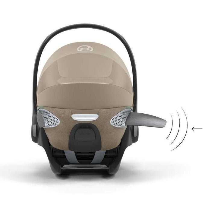 Pack Cybex Platinum Mios Chassis e Assento Chrome Brown + Tecidos Cozy Beige + Cloud T Plus i-Size 45-87cm Cozy Beige + Base Isofix T