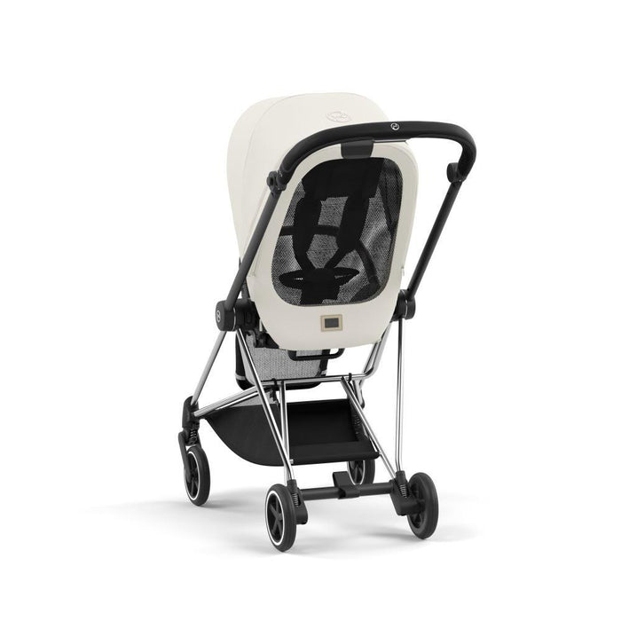 Pack Cybex Platinum Mios Chassis e Assento Chrome Black + Tecidos Off White + Cloud T Plus i-Size 45-87cm White + Base Isofix T
