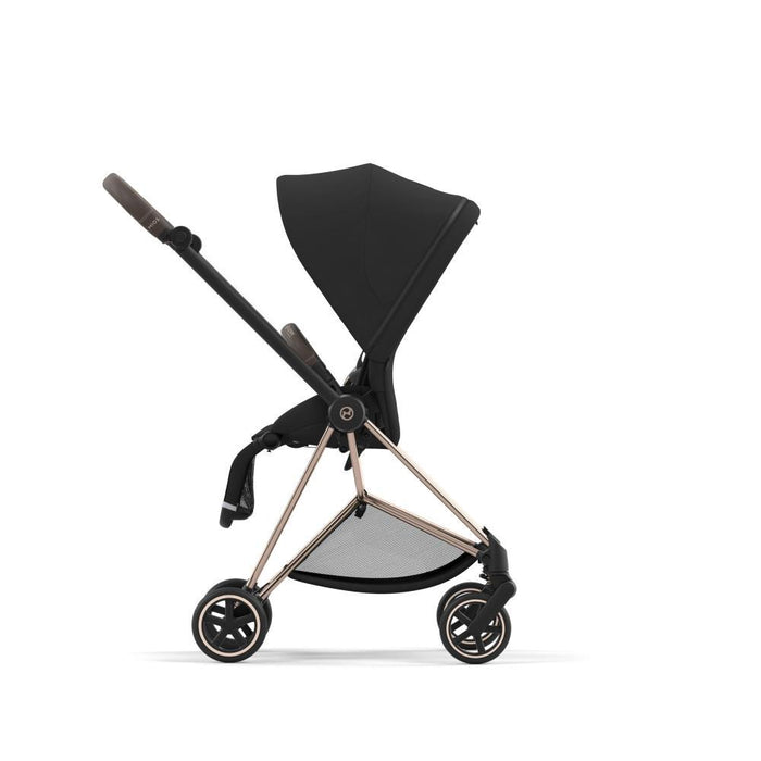 Pack Cybex Platinum Mios Chassis e Assento Rosegold + Tecidos Sepia Black + Cloud T Plus i-Size 45-87cm Sepia Black + Base Isofix T