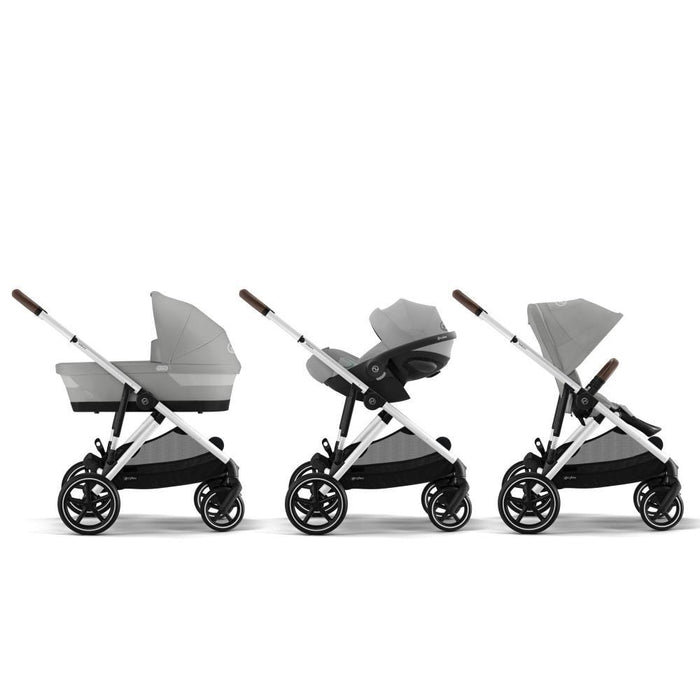 Pack Cybex Gazelle S SLV Stone Grey + Alcofa Gazelle S Stone Grey + Cloud G i-Size Plus Stone Grey 40-87 cm + Adaptadores