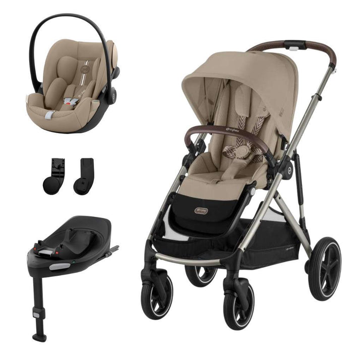 Pack Cybex Gazelle S TPE Almond Beige + Cloud G i-Size Plus Almond Beige 40-87 cm + Adaptadores + Base Isofix G i-Size