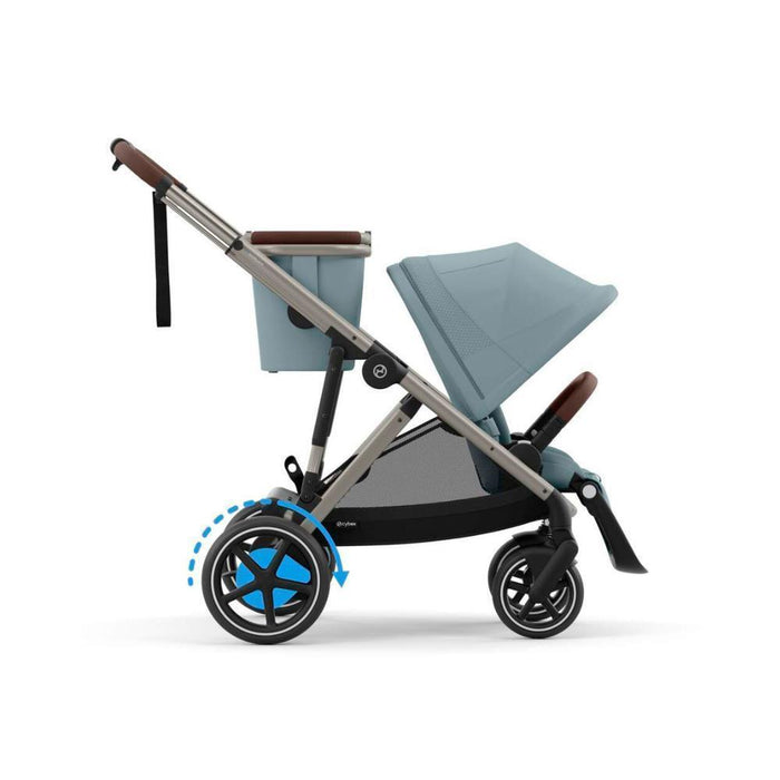 Pack Cybex e-Gazelle S TPE Stormy Blue + Cloud G i-Size Plus Stormy Blue 40-87 cm + Adaptadores + Base Isofix G i-Size
