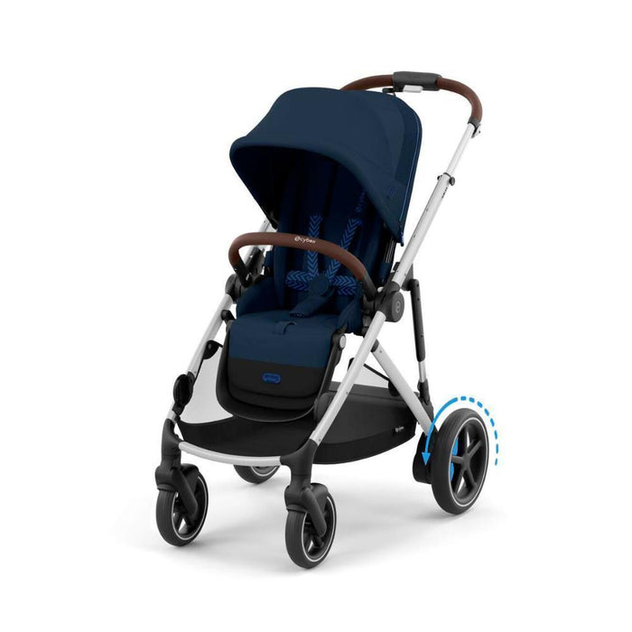 Pack Cybex e-Gazelle S SLV Ocean Blue + Cloud G i-Size Plus Ocean Blue 40-87 cm + Adaptadores + Base Isofix G i-Size