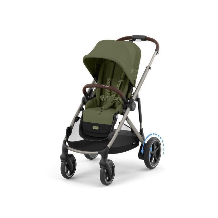 Pack Cybex e-Gazelle S TPE Moss Green + Cloud G i-Size Plus Moon Black 40-87 cm + Adaptadores + Base Isofix G i-Size