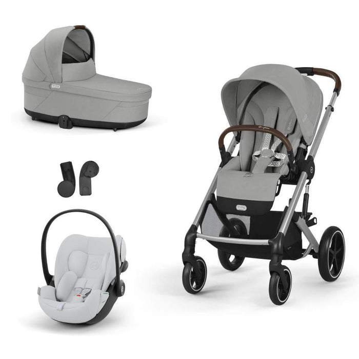 Pack Cybex Balios S Lux SLV Stone Grey + Alcofa S Lux Stone Grey + Adaptadores + Cloud G i-Size Fog Grey 40-87cm