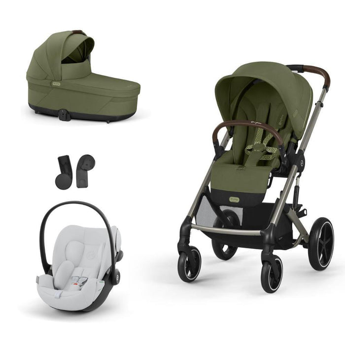 Pack Cybex Balios S Lux TPE Moss Green + Alcofa S Lux Moss Green + Adaptadores + Cloud G i-Size Fog Grey 40-87cm