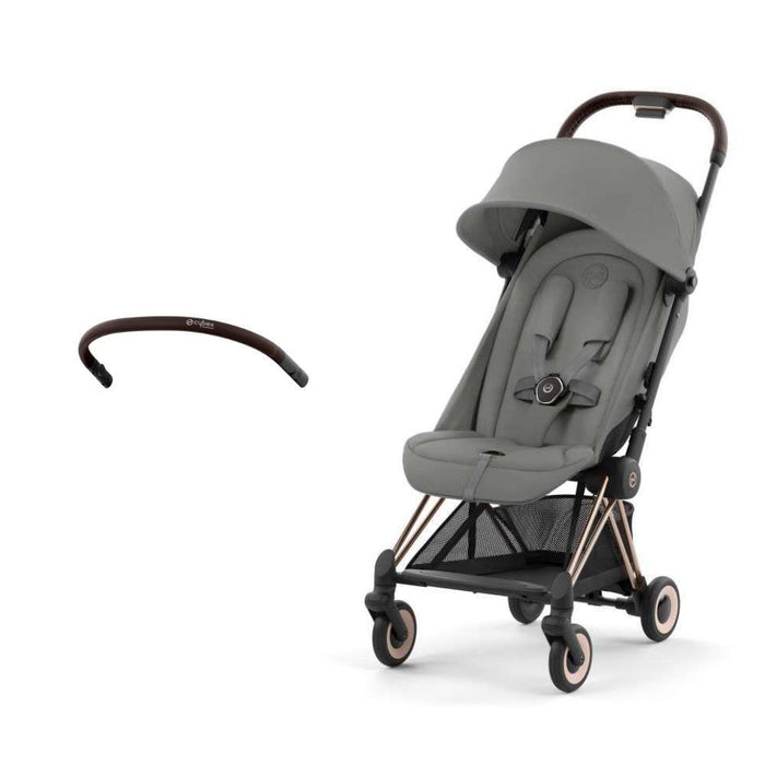 Pack Cybex Coya Rosegold Mirage Grey + Barra de Apoio de Braços Dark Brown
